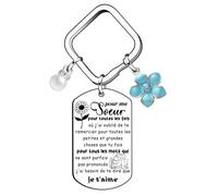 YZLPLP Cadeau Soeur Noel Porte Clef Soeur de Coeur Porte clef Amour Soeur Ma Soeur de Coeur pour toujours pour Sœur Originale Porte-clés Cadeau Soeur Anniversaire (5)