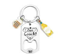 YZLPLP Cadeau Super Coach Super Prof Porteclef Décapsuleur Personnalisé Cadeau Entraineur Unique Coach Sportif pour Anniversaire, Noël ou de Remerciement pour un Entraineur (1)