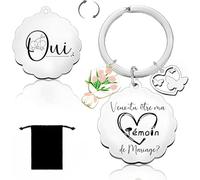 YZLPLP Cadeau Témoin Porte-clef veux tu etre ma temoin mariage Porte-clef annonce temoin Cadeaux Témoin de Mariage Demande Demoiselle d'Honneur (2)