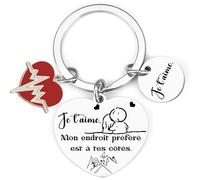 YZLPLP Idée Cadeau Amoureux pour Homme & Femme, Cadeau Saint Valentin Porte Clé Couple,Cadeaux Amour pour Couple Original Saint Valentin Noël Anniversaire Mariage, Lui et Elle, Son Mari, Sa Femme (6)