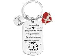 YZLPLP Idée Cadeau Amoureux pour Homme & Femme, Cadeau Saint Valentin Porte Clé Couple,Cadeaux Amour pour Couple Original Saint Valentin Noël Anniversaire Mariage, Lui et Elle, Son Mari, Sa Femme (1)
