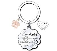 YZLPLP Meilleure Amie Porte-clés Amitié pour Toujours Bestie Cadeau D'anniversaire Longue Distance Souvenir Porte-clés Cadeau d'anniversaire pour Amie Cadeau de fin d'études universitaires Noël (3)
