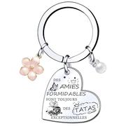 YZLPLP Meilleure Amie Porte-clés Amitié pour Toujours Bestie Cadeau D'anniversaire Longue Distance Souvenir Porte-clés Cadeau d'anniversaire pour Amie Cadeau de fin d'études universitaires Noël (6)