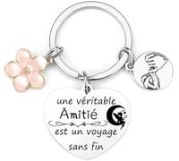 YZLPLP Meilleure Amie Porte-clés Amitié pour Toujours Bestie Cadeau D'anniversaire Longue Distance Souvenir Porte-clés Cadeau d'anniversaire pour Amie Cadeau de fin d'études universitaires Noël (4)