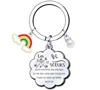 YZLPLP Meilleure Amie Porte-clés Amitié pour Toujours Bestie Cadeau D'anniversaire Longue Distance Souvenir Porte-clés Cadeau d'anniversaire pour Amie Cadeau de fin d'études universitaires Noël (9)