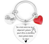 YZLPLP Meilleure Amie Porte-clés Amitié pour Toujours Bestie Cadeau D'anniversaire Longue Distance Souvenir Porte-clés de Fin d'Études Universitaires Noël (2)
