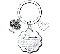 YZLPLP Porte Clé Parrain Cadeau Parrain Cadeau Parrain Marraine Demande porte cle veux tu etre mon parrain Porte Clef Personnalisé Cadeau Homme Anniversaire Cadeau Fête Des Pères (6)