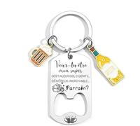 YZLPLP Porte Clé Parrain Cadeau Parrain Parrain Marraine Demande porte cle veux tu etre mon parrain Porte Clef Personnalisé Cadeau Homme Anniversaire Fête Des Pères (7)