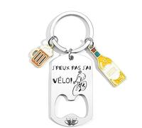 YZLPLP Porte-Clés Décapsuleur Vélo Cadeau Cycliste Personnalisé Ouvre Bouteille Inox Cadeau Vélo pour les Fans du Tour Cadeaux Idéal pour Anniversaire Noël