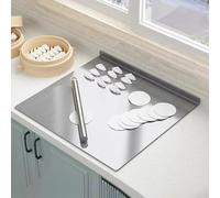 YZMJXNYY Planche A Decouper INOX 304, Planche À Découper pour Cuisine, Grande Cutting Board, pour La Viande, Les Fruits, Les Légumes, Le Pain Et La Boulangerie, Etc(40x40cm/15.7x15.7in)