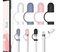YzmrBdqc Lot de 4 capuchons de rechange en silicone anti-perte pour Apple Pencil 1ère génération (blanc, bleu nuit, noir, rose), WCDEQY-068