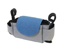 YZNLOQ Organiseur universel pour poussette de bébé, 2 porte-gobelets isothermes, sac de rangement universel pour poussette - Sac de rangement pour landau de grande capacité avec poche pour lingettes