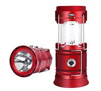 YZOTEK 1 x Lampes de Poche Solaires pour Lanterne de Camping - Lampe de Tente Rechargeable USB Pliable, Éclairage LED D'urgence avec 2 Modes D'alimentation Prenant en Charge la Charge du Téléphone