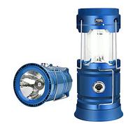 YZOTEK 1 x Lampes de Poche Solaires pour Lanterne de Camping - Lampe de Tente Rechargeable USB Pliable, Éclairage LED D'urgence avec 2 Modes D'alimentation Prenant en Charge la Charge du Téléphone