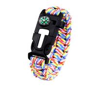 YzoTek Bracelet de Sport Camouflage Paracord - Bracelet de Survie 5 en 1 avec Outils d'urgence Multiples Boussole, Silex, Grattoir, Sifflet pour La Chasse et La Pêche en Pleine Nature