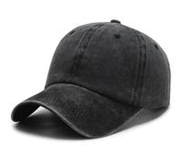 YzoTek Casquette de Baseball Unie Délavée - Chapeau Rétro Réglable en Coton Casquette de Golf Vintage Non Structurée pour Homme et Femme