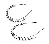YZOTEK Unisexe Bandeau en Métal Bande de Cheveux - 2 PCS Hommes Femmes Noir Sports de Plein Air Mode Bande de Tête Hair Hoop Clips, Petit Élastique Antidérapant Garçon Fille Couvre-chef