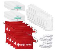 Yzpacc Mini kit de premiers secours - Masque de poche RCR porte-clés avec barrière respiratoire et ceinture élastique et une paire de gants jetables pour voyage, maison, camping - Fournitures