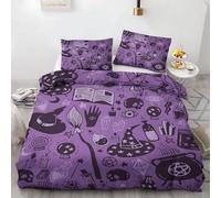 YZQGLHP Bedding Housse de Couette 140x200 avec 2 Taie d'oreiller 65x65 Magie & Sorcellerie Parure de lit pour garçons Filles Enfants Salle de Jeu décor Cadeau Jeune Moderne Housse de Couette