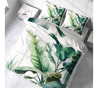YZQGLHP Bedding Housse de Couette 140x200 avec 2 Taie d'oreiller 65x65 Plantes Tropicales Parure de lit pour garçons Filles Enfants Salle de Jeu décor Cadeau Jeune Moderne Housse de Couette