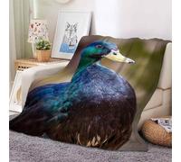 YZQGLHP Couverture Canard à TêTe Verte Couvertures Volaille Couvertur 150x200 cm Multifonctionnelle Couverture de Lit Doux Cosy Flanelle Bureau Sieste Couvertures Festival Parure