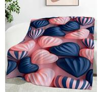 YZQGLHP Couverture CœUr De Dessin Animé Couvertures Ligne Couvertur 220x240 cm Multifonctionnelle Couverture de Lit Doux Cosy Flanelle Bureau Sieste Couvertures Festival Parure