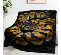 YZQGLHP Couverture Python Royal Couvertures Faune Sauvage Couvertur 150x200 cm Multifonctionnelle Couverture de Lit Doux Cosy Flanelle Bureau Sieste Couvertures Festival Parure