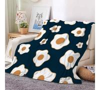 YZQGLHP Couverture œUfs Au Plat Couvertures Petites Fleurs Couvertur 100x130 cm Multifonctionnelle Couverture de Lit Doux Cosy Flanelle Bureau Sieste Couvertures Festival Parure