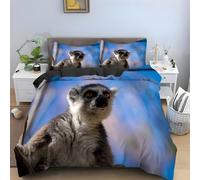 YZQGLHP Housse de Couette 160x200 Suricate - Decoration Wild Animals, Parure de Lit 1 Personnes Suricate, Linge de Lit en Microfibre Douce avec Fermeture éclair, 2 Taies d'oreiller 65x65 cm