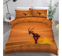 YZQGLHP Housse de Couette 180x200 DéSert, Parure de Lit Girafe, Microfibre 3 Pièces, 3D Imprimée Parures de Lit avec Fermeture éclair, Housses de Couettes et 2 Taies d'oreiller 65x65 cm