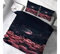 YZQGLHP Housse de Couette 200 x 200 Fleurs Parure de Lit Adulte 2 Personnes avec Fermeture Éclair avec 2 Taies d'oreiller 65x65 cm Literie Douce en Microfibre