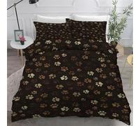 YZQGLHP Housse de Couette 200x200 Animaux, Parure de Lit Pattes De Chien, Microfibre 3 Pièces, 3D Imprimée Parures de Lit avec Fermeture éclair, Housses de Couettes et 2 Taies d'oreiller 65x65 cm