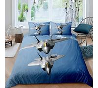 YZQGLHP Housse de Couette 220x240 Avion de Chasse Parure de Lit Adulte 2 Personnes avec Fermeture Éclair avec 2 Taies d'oreiller 65x65 Literie Douce en Microfibre