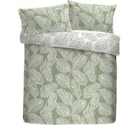 YZQGLHP Housse de Couette 220x240 Vert Parure de lit 220x240 Adulte Feuille Sets de Housse Couette Microfibre avec Fermeture Éclair et 2 Taies d'oreiller 65 x 65 cm