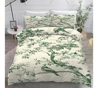 YZQGLHP Housse de Couette 240x260 Arbre, Parure de Lit Oiseaux, Microfibre 3 Pièces, 3D Imprimée Parures de Lit avec Fermeture éclair, Housses de Couettes et 2 Taies d'oreiller 65x65 cm