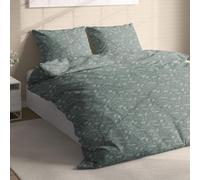 YZQGLHP Housse de Couette 240x260 Vert Foncé Parure de Lit 2 Personnes avec Zip Feuilles Microfibre Housse Couette 240x260 et 2 Taies d'oreiller 65x65