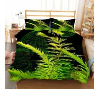 YZQGLHP Housse de Couette 90x190 Algues Vertes Ensemble de Literie en Microfibre, 2 Personnes et 2 x Taies d'oreiller 65x65 cm Parure de Linge de Lit avec Fermeture Gouttes d'eau