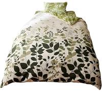 YZQGLHP Housse de Couette 90x190 Feuilles Vertes Parure de Lit 90x190 avec Fermeture éClair Style Frais et Épuré Housses de Couettes et 2 Taies d'oreiller 65x65cm, Super Doux