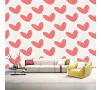 YZQGLHP Papier Peint Panoramique CœUrs Papier Peint Mural Minimaliste Intissé Tapisserie Panoramique Photo 500x350 cm, pour Chambre Salon Bureau Personnalisé Décoration Murale