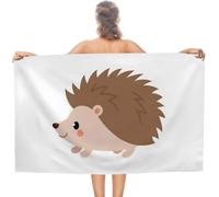 YZQGLHP Serviette de Plage Dessin Animé Drap de Plage HéRisson Serviette de Bain 100x200 cm, Séchage Rapide Anti Sable & Légère, pour Bord de Mer, Voyages, Sauna, Piscine
