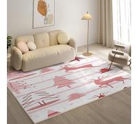 YZQGLHP Tapis pour Salon, Chambre, Véranda Cerf, Tapis Poils Courts Arbre, Moquette Lavable et Antidérapant Doux Carpet Adapté à l Extérieur 120x170 cm