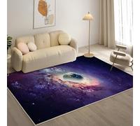 YZQGLHP Tapis pour Salon, Chambre, Véranda Galaxie, Tapis Poils Courts Ciel éToilé, Moquette Lavable et Antidérapant Doux Carpet Adapté à l Extérieur 240x340 cm