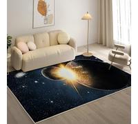 YZQGLHP Tapis pour Salon, Chambre, Véranda Galaxie, Tapis Poils Courts PlanèTe, Moquette Lavable et Antidérapant Doux Carpet Adapté à l Extérieur 200x300 cm