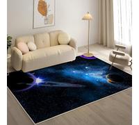 YZQGLHP Tapis pour Salon, Chambre, Véranda Galaxie, Tapis Poils Courts PlanèTe, Moquette Lavable et Antidérapant Doux Carpet Adapté à l Extérieur 120x170 cm