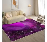 YZQGLHP Tapis pour Salon, Chambre, Véranda Galaxie, Tapis Poils Courts PlanèTe, Moquette Lavable et Antidérapant Doux Carpet Adapté à l Extérieur 80x150 cm