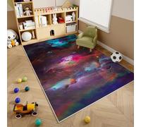 YZQGLHP Tapis pour Salon, Chambre, Véranda PlanèTe, Tapis Poils Courts Galaxie, Moquette Lavable et Antidérapant Doux Carpet Adapté à l Extérieur 120x80 cm