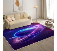 YZQGLHP Tapis pour Salon, Chambre, Véranda PlanèTe, Tapis Poils Courts Galaxie, Moquette Lavable et Antidérapant Doux Carpet Adapté à l Extérieur 160x230 cm