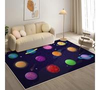 YZQGLHP Tapis pour Salon, Chambre, Véranda PlanèTe, Tapis Poils Courts Galaxie, Moquette Lavable et Antidérapant Doux Carpet Adapté à l Extérieur 200x300 cm