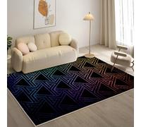 YZQGLHP Tapis pour Salon, Chambre, Véranda Triangle, Tapis Poils Courts GéOméTrie, Moquette Lavable et Antidérapant Doux Carpet Adapté à l Extérieur 80x150 cm