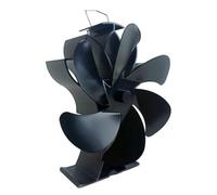 YZQOZKJH Poêle à bois à ventilateur alimenté par la chaleur, non électrique, en forme de lotus, fonctionnement silencieux, cheminée à 6 pales avec support for la combustion